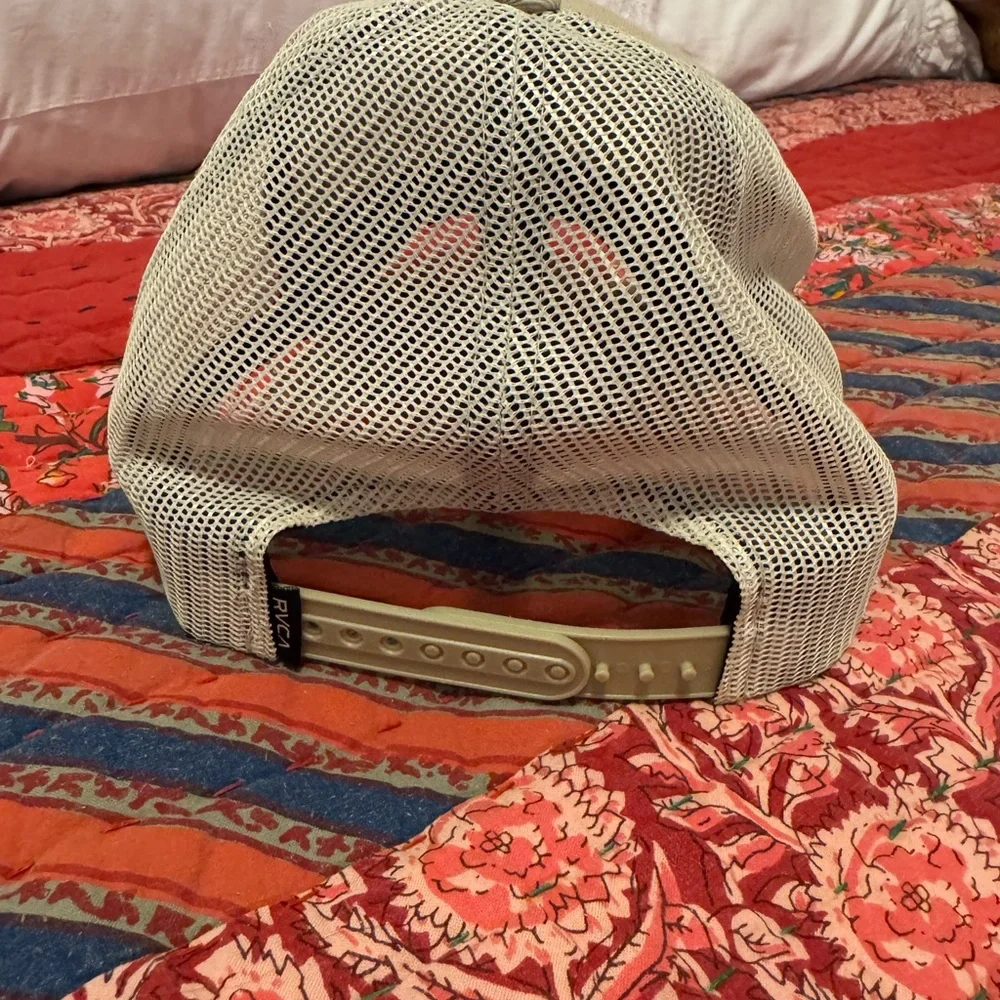 RVCA Tan and Brown Hat
